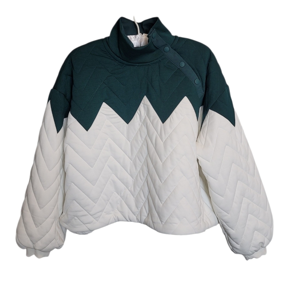 🆕️ Free People Movement Zig Zag Pullover in Evergreen Combo - Picture 5 of 15